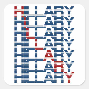 Sticker Carré texte Hillary ClintonStyles