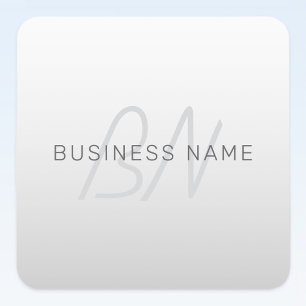 Sticker Carré Texte modifiable pour entreprise, salutation ou no