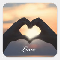 Texte personnalisé Amour Mains Forme de cœur Crépu