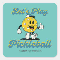 Texte personnalisé Mascotte de Pickleball Retro