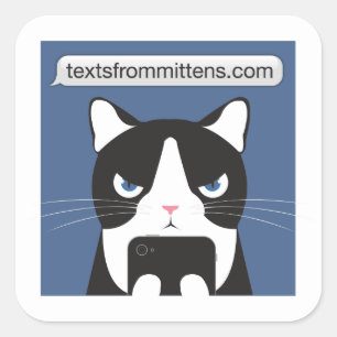 Sticker Carré Textes d'autocollant de mitaines