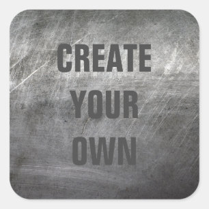 Sticker Carré Texture balayée rayée en métal