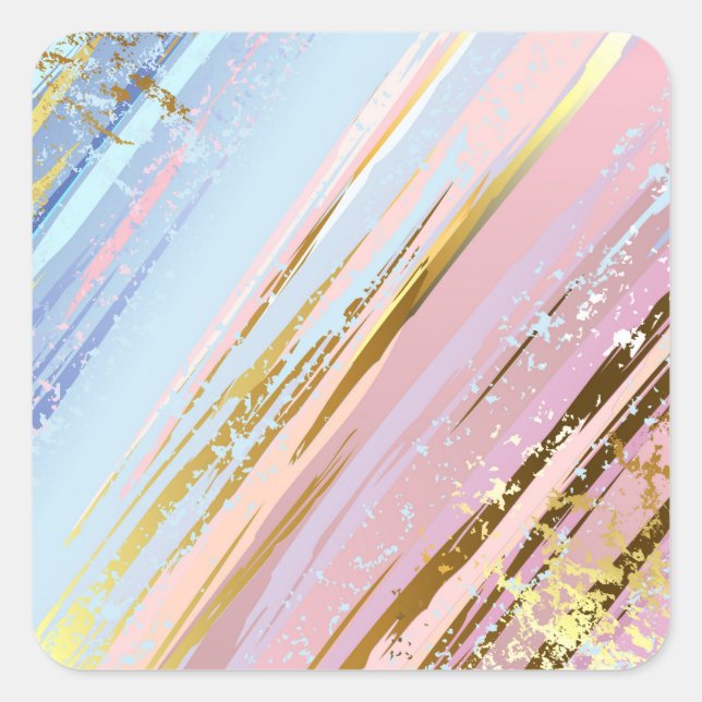 Sticker Carré Textured Pink Background (Devant)