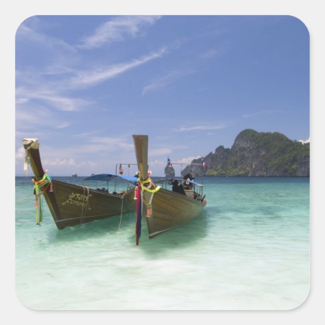 Sticker Carré Thaïlande, île de Phi Phi Don, plage de Yong Kasem (Devant)