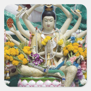 Sticker Carré Thaïlande, Ko Samui alias Koh Samui). Wat Plai 2