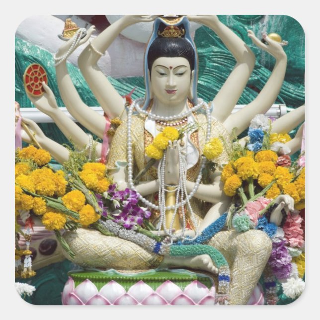 Sticker Carré Thaïlande, Ko Samui (aussi connu sous le nom de Ko (Devant)