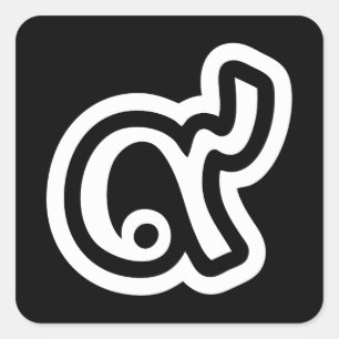 Sticker Carré Thaïlande Lucky Number 9 / Neuf / ๙ (Gao/Kao) Thai