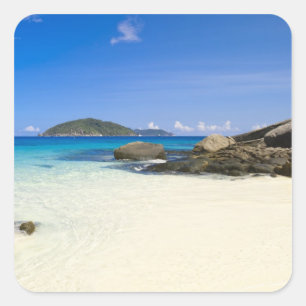 Sticker Carré Thaïlande, mer d'Andaman. Île de Ko Miang Similan