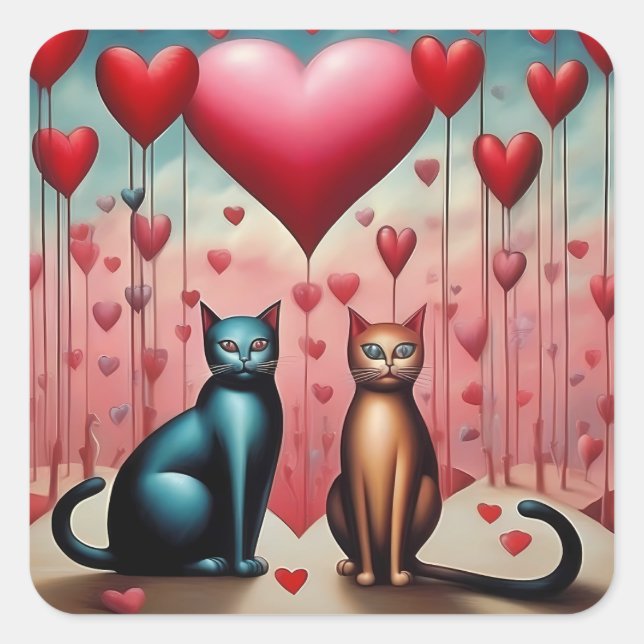 Sticker Carré thang amour chic (Devant)