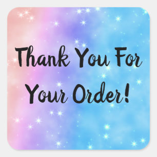 Sticker Carré Thank You For Your Order