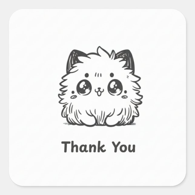 Sticker Carré 'Thank you sticker' (Devant)