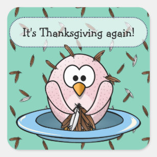 Sticker Carré Thanksgiving