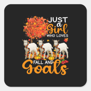 Sticker Carré Thanksgiving Juste Une Fille Qui Aime La Chute Et