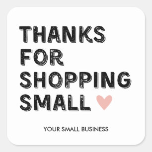 Sticker Carré Thankyou   Petites entreprises