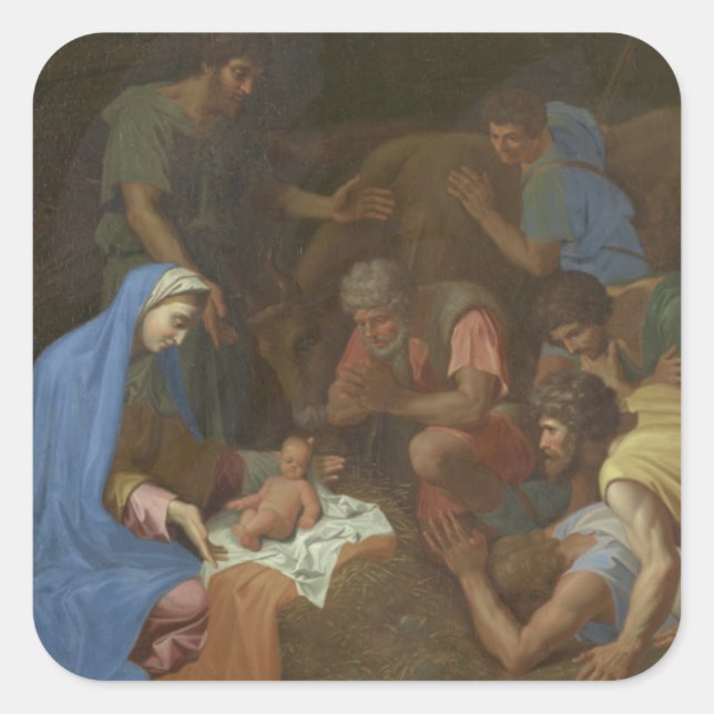 Sticker Carré The Adoration of the Shepherds cirque 1653 (Devant)