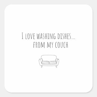 Sticker Carré The best way to wash dishes