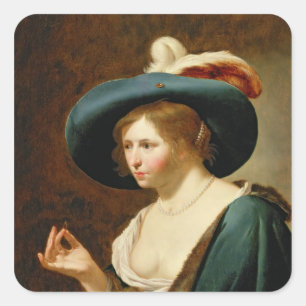 Sticker Carré The Betrothal : The Bride, c.1630