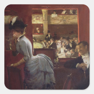Sticker Carré The Box by the Stalls, c.1883