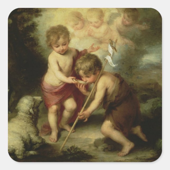 Sticker Carré The Boys with the Shell, c.1670 (Devant)