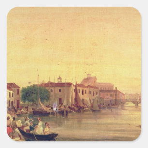 Sticker Carré The Careenage, Bridgetown, Barbados, c.1848
