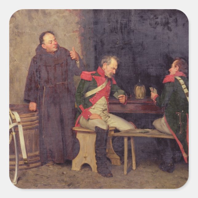 Sticker Carré The Cheat (pétrole contre canvas) (Devant)