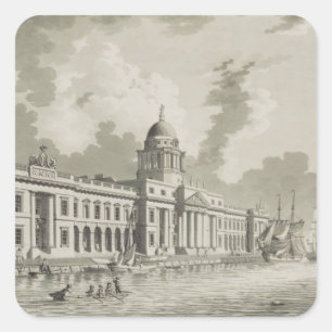 Sticker Carré The Custom House, Dublin, 1792