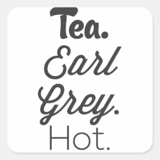 Sticker Carré Thé - Earl Grey Hot