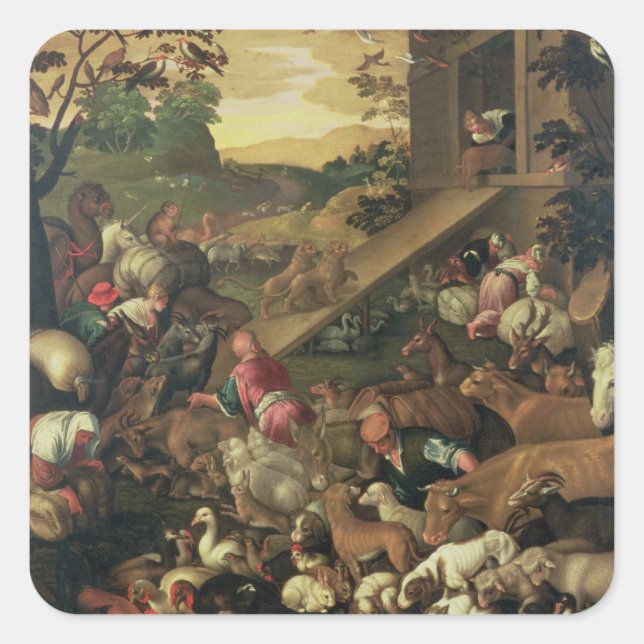 Sticker Carré The Entrance of the Animals into the Ark (Devant)