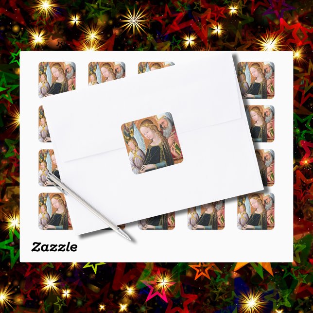 Sticker Carré The Expectant Madonna with Saint Joseph (Créateur téléchargé)