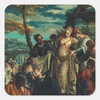 Sticker Carré The Finding of Moses by Veronese Fine Art