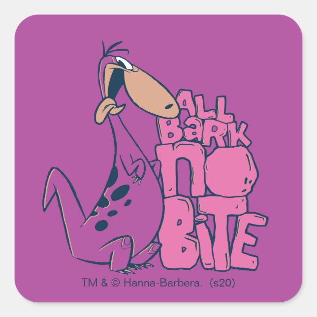 Sticker Carré The Flintstones | Dino - All Bark No Bite (Devant)