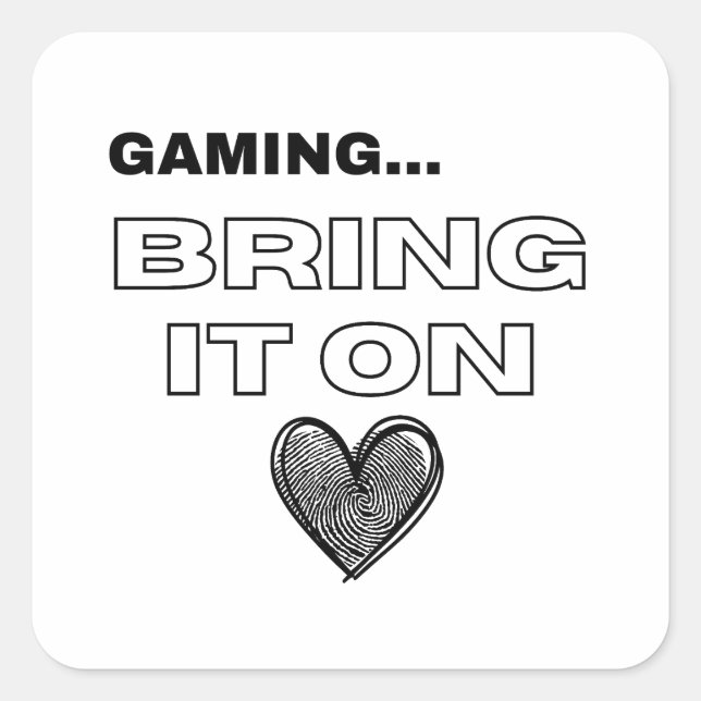 Sticker Carré The Gamer Postcard (Devant)