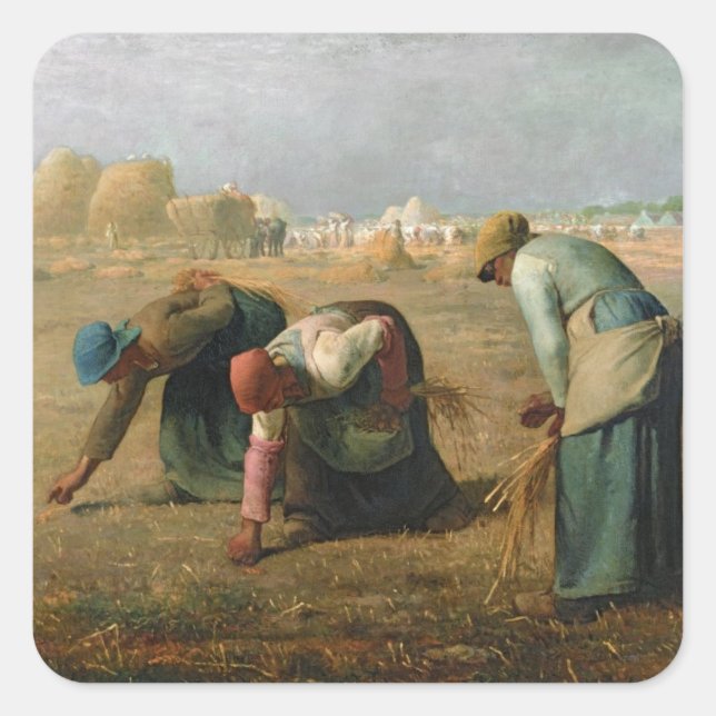 Sticker Carré The Gleaners 1857 (Devant)