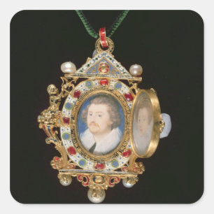 Sticker Carré The Gresley Jewel, with miniature portraits of sir