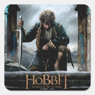 Sticker Carré The Hobbit - BILBO BAGGINS™ Movie Poster