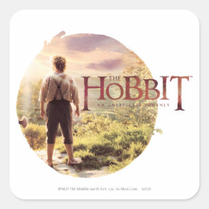 Sticker Carré The Hobbit Logo with BILBO BAGGINS™ Back