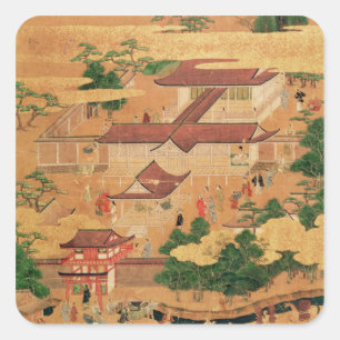 Sticker Carré The Life and Pastimes of the Japanese Court, Tosa