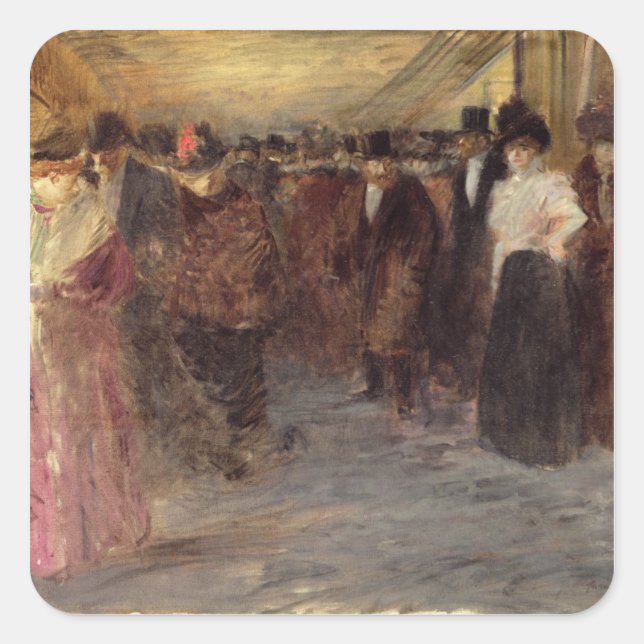 Sticker Carré The Music Hall, c.1890 (Devant)