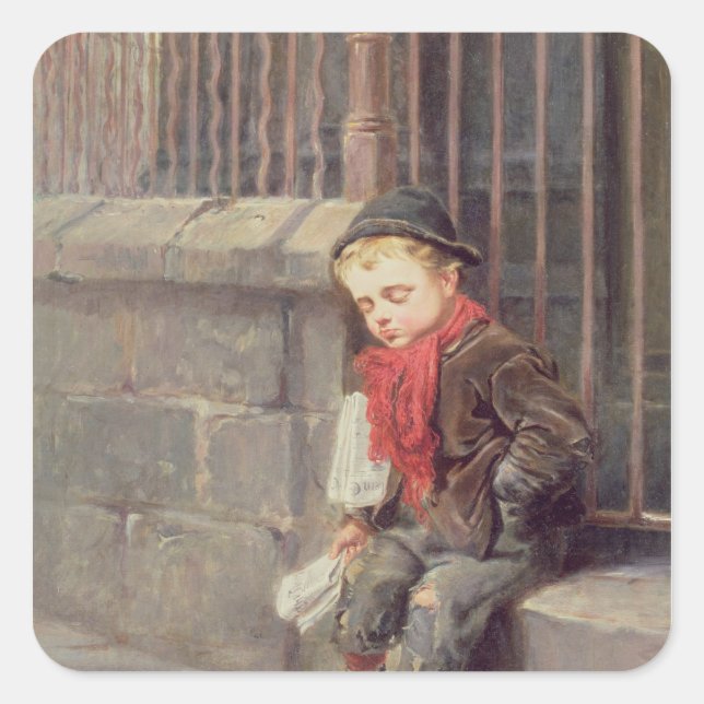 Sticker Carré The News Boy (Devant)