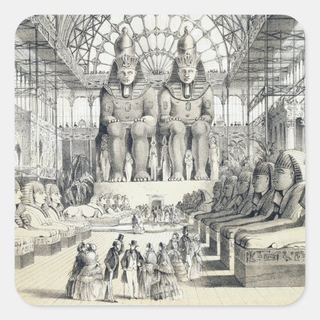 Sticker Carré The Nubian Court at the Crystal Palace à Sydenham (Devant)