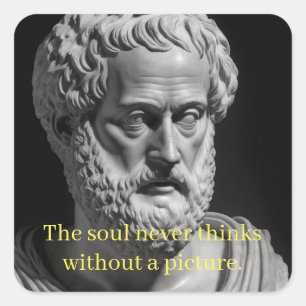 Sticker Carré The soul never thinks without a picture