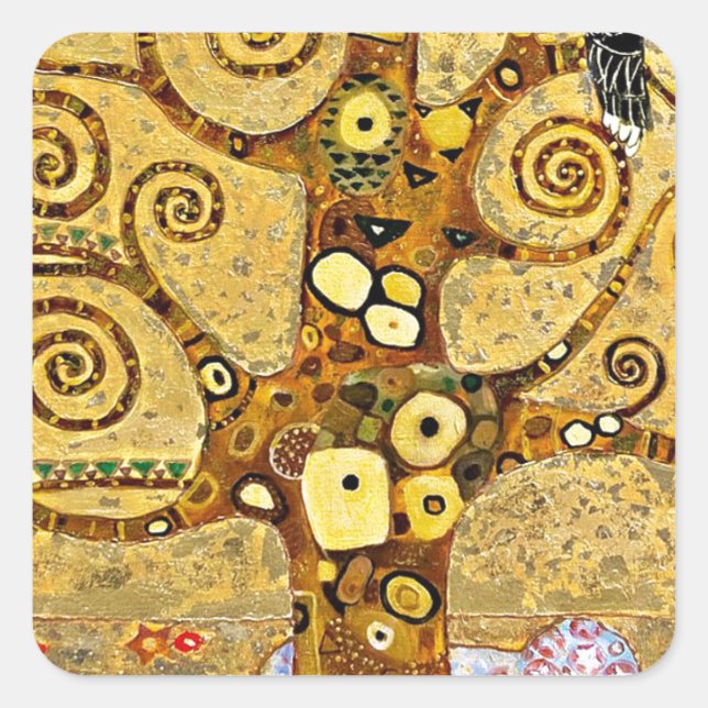 Sticker Carré “ The Tree of Life ” , Gustav Klimt (Devant)