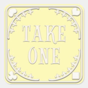 Sticker Carré Théâtre de conte de fées « Prenez-en un » Bienvenu