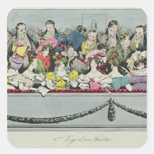 Sticker Carré Théâtre Premiere Loge d'un (Devant)