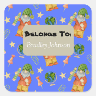 Sticker Carré Thème de retour à l'école appartient au pack d'aut