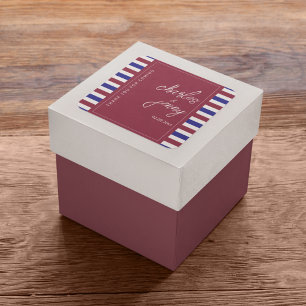 Sticker Carré Thème Royal Red et Blue Mariage