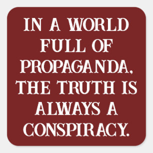 Sticker Carré Théoriste du complot