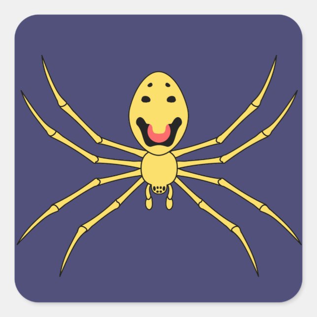 Sticker Carré Theridion grallator AKA Happy Face Spider (Devant)