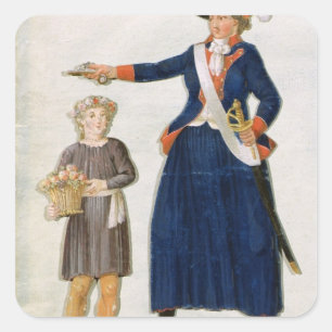 Sticker Carré Theroigne de Mericourt