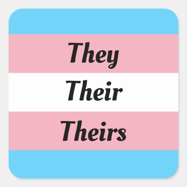 Sticker Carré They Their Theirs (Devant)